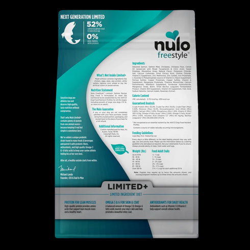Nulo FreeStyle Limited+ Puppy/Dog Dry Dog Food - Salmon - 10lb Bag